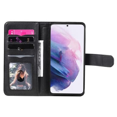 SKALO Samsung S22+ 10-lokeroa Lompakkokotelo - Musta