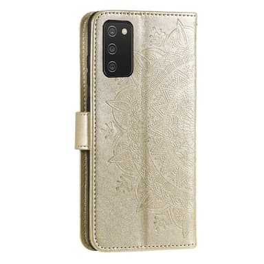 SKALO Samsung A02s / A03s Mandala lompakkokotelo - Kulta