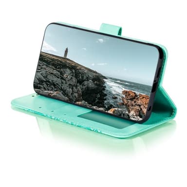 SKALO Samsung S21 FE Mandala lompakkokotelo - Turkoosi