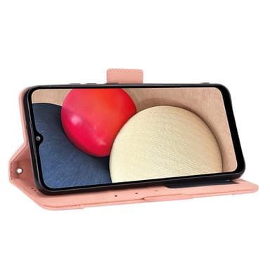 SKALO Samsung A02s / A03s 6-lokeroa Lompakkokotelo - Pinkki
