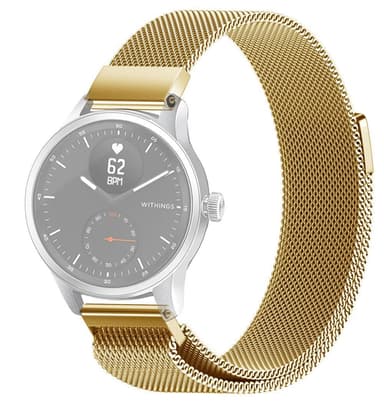 SKALO Milanese Loop to Withings ScanWatch 38mm - Kulta