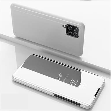SKALO Samsung A22 4G Clear View Mirror Lompakko - Hopea