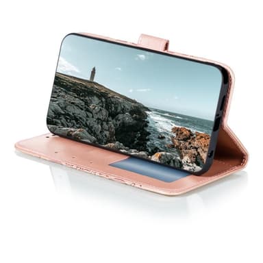 SKALO Samsung S21 FE Mandala lompakkokotelo - Ruusukulta