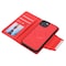 SKALO iPhone 13 DOLIZMA 2 in 1 magneettinen lompakkokotelo - Punainen