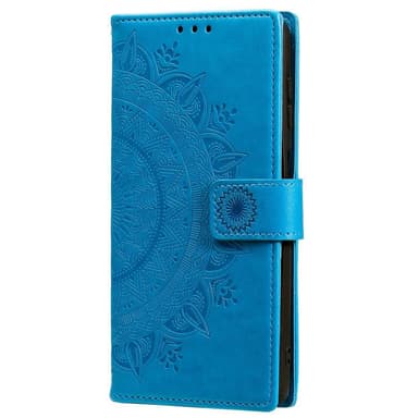 SKALO Samsung S22+ Mandala lompakkokotelo - Sininen - Sininen
