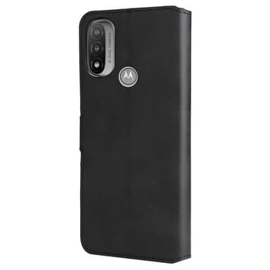 SKALO Moto E20/E30/E40 Classic Lompakkokotelo - Musta