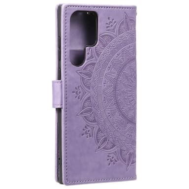 SKALO Samsung S22 Ultra Mandala lompakkokotelo - Violetti
