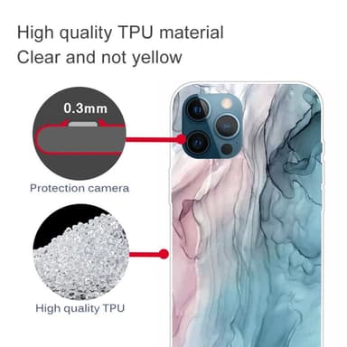 SKALO iPhone 13 Pro Max Marmori TPU kuori - #1