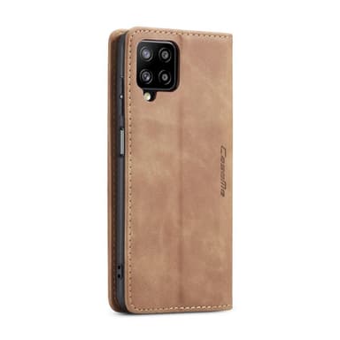 CASEME Retro Lompakkokotelo Samsung Galaxy A12 - Ruskea