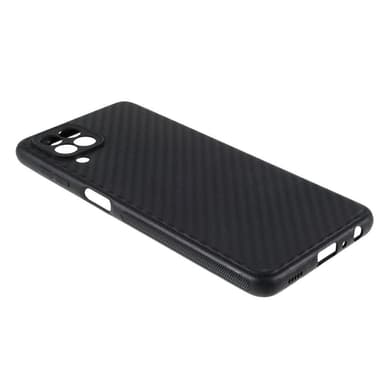 SKALO Samsung A22 4G Carbon Fiber TPU-suojakuori - Musta