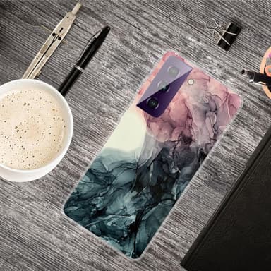 SKALO Samsung S21 FE Marmori TPU kuori - #1
