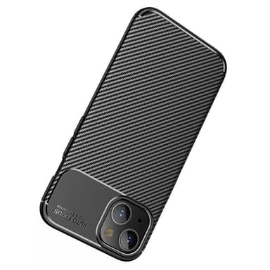 SKALO iPhone 13 Carbon Fiber TPU-suojakuori - Sininen