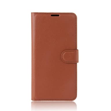 Litchi Skin Lompakkokotelo Sony Xperia XA1 Ultra - Ruskea