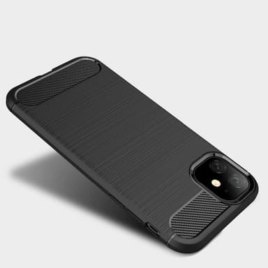 SKALO iPhone 11 Armor Carbon Iskunkestävä TPU suojakuori - Sininen