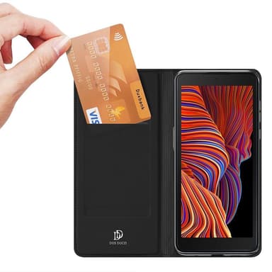 Samsung Galaxy Xcover 5 DUX DUCIS Skin Pro Series Telineen Kääntökotelo - Musta