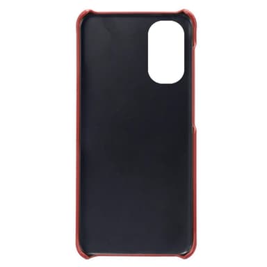 SKALO Moto G51 PU-nahkainen Korttikotelo - Punainen