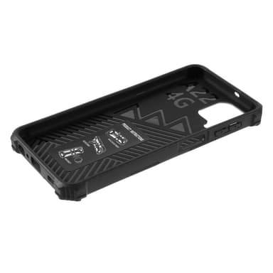 SKALO Samsung A22 4G Armor Phantom Hybrid Kuori - Musta