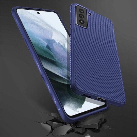 SKALO Samsung S21 FE Twill TPU kuori - - Sininen