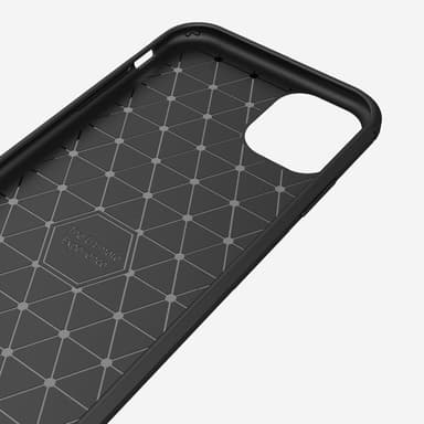 SKALO iPhone 11 Armor Carbon Iskunkestävä TPU suojakuori - Punainen