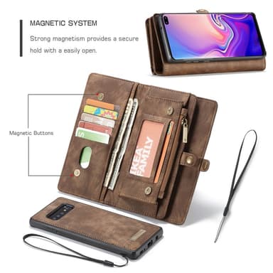 Samsung Galaxy S10 CASEME Irrotettava 2-in-1 kotelo - Ruskea