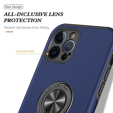 iPhone 13 Sormirengas Kickstand Hybridi Suojakotelo - Sininen