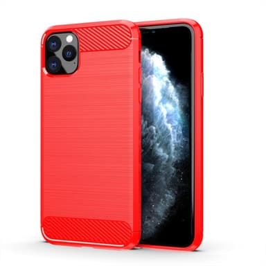 SKALO iPhone 11 Pro Armor Carbon Iskunkestävä TPU suojakuori - Sininen