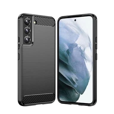 SKALO Samsung S22+ Armor Carbon Iskunkestävä TPU suojakuori - Musta