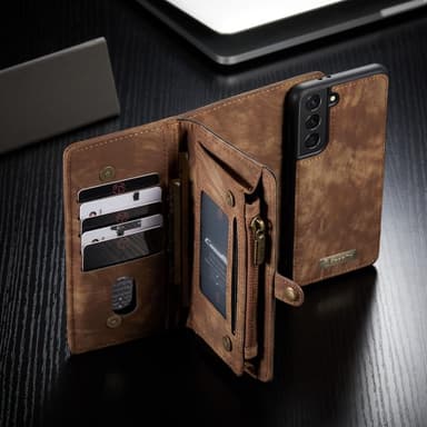 Samsung Galaxy S21 CASEME 2-in-1 Irrotettava - Ruskea