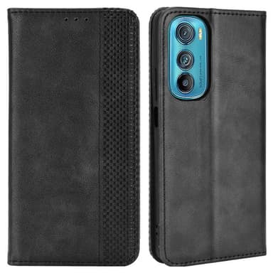 Wallet Stand Flip -puhelinkotelo Motorola Edge 30 5G: lle - musta