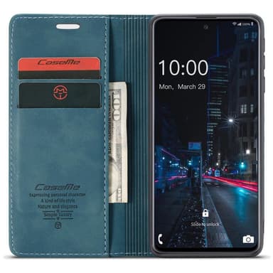 CASEME Retro Lompakkokotelo Samsung Galaxy A33 5G -  -Sininen