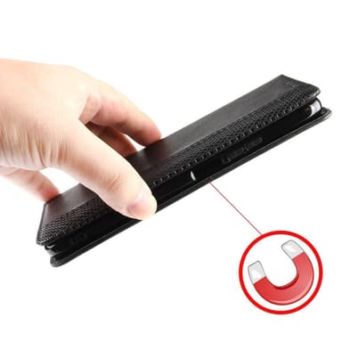 Wallet Stand Flip -puhelinkotelo Motorola Edge 20 Prolle - musta