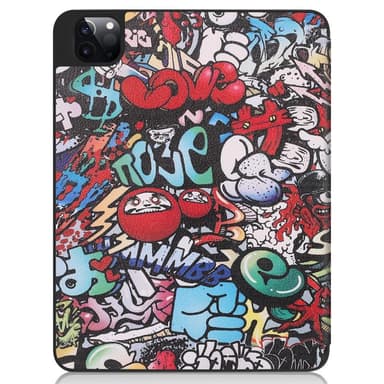 iPad Pro 11 2021 kolminkertainen jalustan tablettikotelo - Graffiti