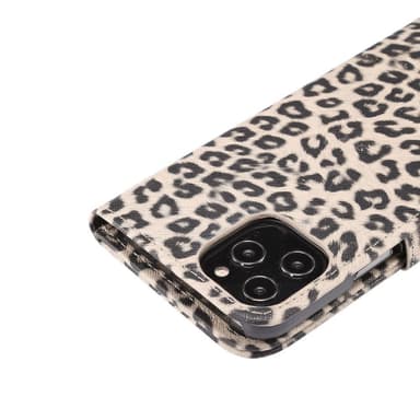 Leopardikuvioinen lompakkokuori iPhone 12 Pro Maxille - Keltainen