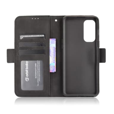Wallet Stand Flip -puhelinkotelo OnePlus Nord 2 5G: lle - musta