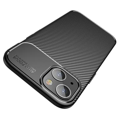 SKALO iPhone 13 Carbon Fiber TPU-suojakuori - Sininen
