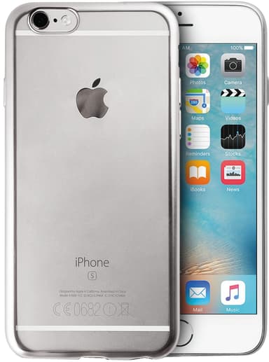Puro iPhone 6/6s Satin Frame TPU suoja (hopea)