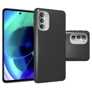 SKALO Moto G51 Mattamusta erittäin ohut TPU-suojakuori