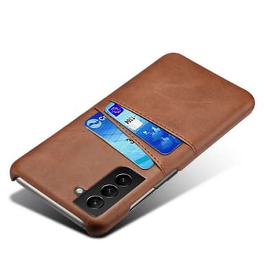 SKALO Samsung S21 FE PU-nahkainen Korttikotelo - Ruskea