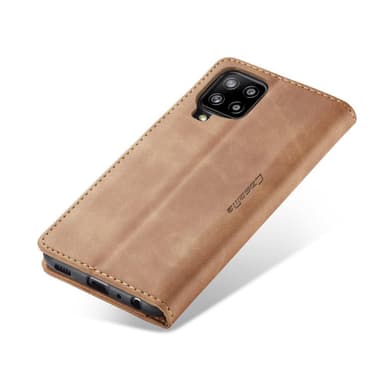 CASEME Retro Lompakkokotelo Samsung Galaxy A12 - Ruskea