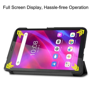 Lenovo Tab M7 (3rd Gen) kolminkertainen kotelo - musta