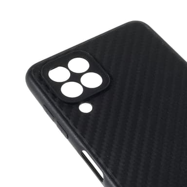 SKALO Samsung A22 4G Carbon Fiber TPU-suojakuori - Musta