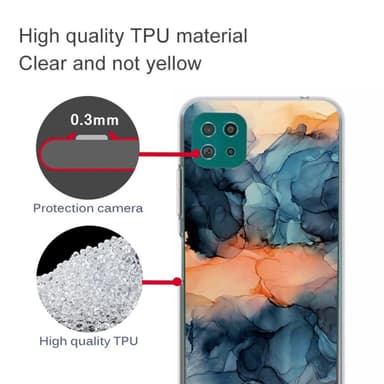 SKALO Samsung A22 5G Marmori TPU kuori - #7