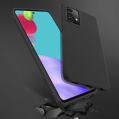 SKALO Samsung A52/A52s Twill TPU kuori - - Musta