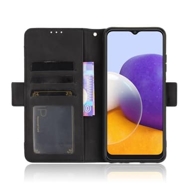 Lompakkoteline Käännettävä puhelinkotelo Samsung Galaxy A22 5G: lle - musta