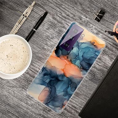 SKALO Samsung S21 FE Marmori TPU kuori - #4
