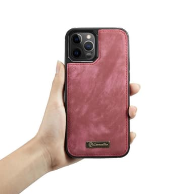 CASEME iPhone 12 Pro Max 2-in-1 Lompakko Puhelimen Kuori Punainen