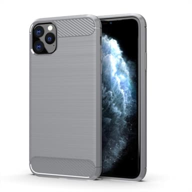 SKALO iPhone 11 Pro Armor Carbon Iskunkestävä TPU suojakuori - Musta