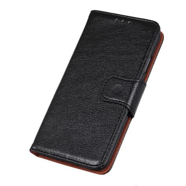 Nappa Texture Split Lompakon Suojus Motorola Moto G22/Moto E32s 4G - Musta