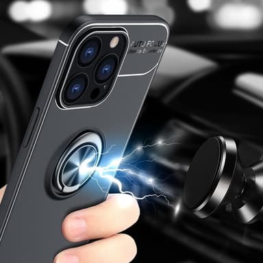 iPhone 13 Pro Max Sormirengas Sivutuen Hybridikotelo - Sininen