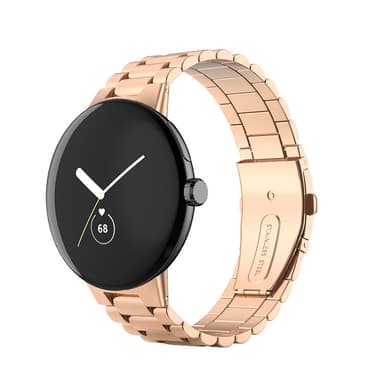 Ruostumattomasta teräksestä valmistettu kelloranneke Ruusukulta 2 cm Google pixel watch